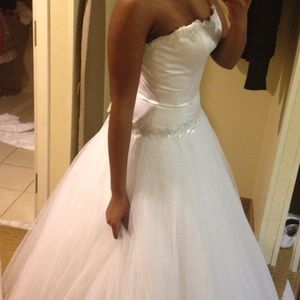 White embellished wedding gown